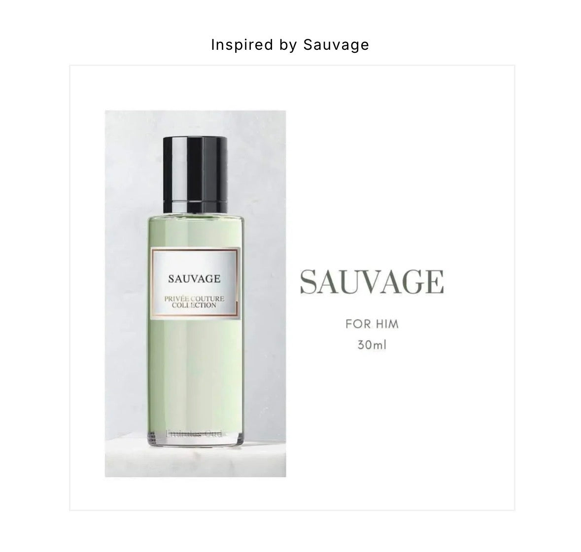Privee Couture Collection Sauvage