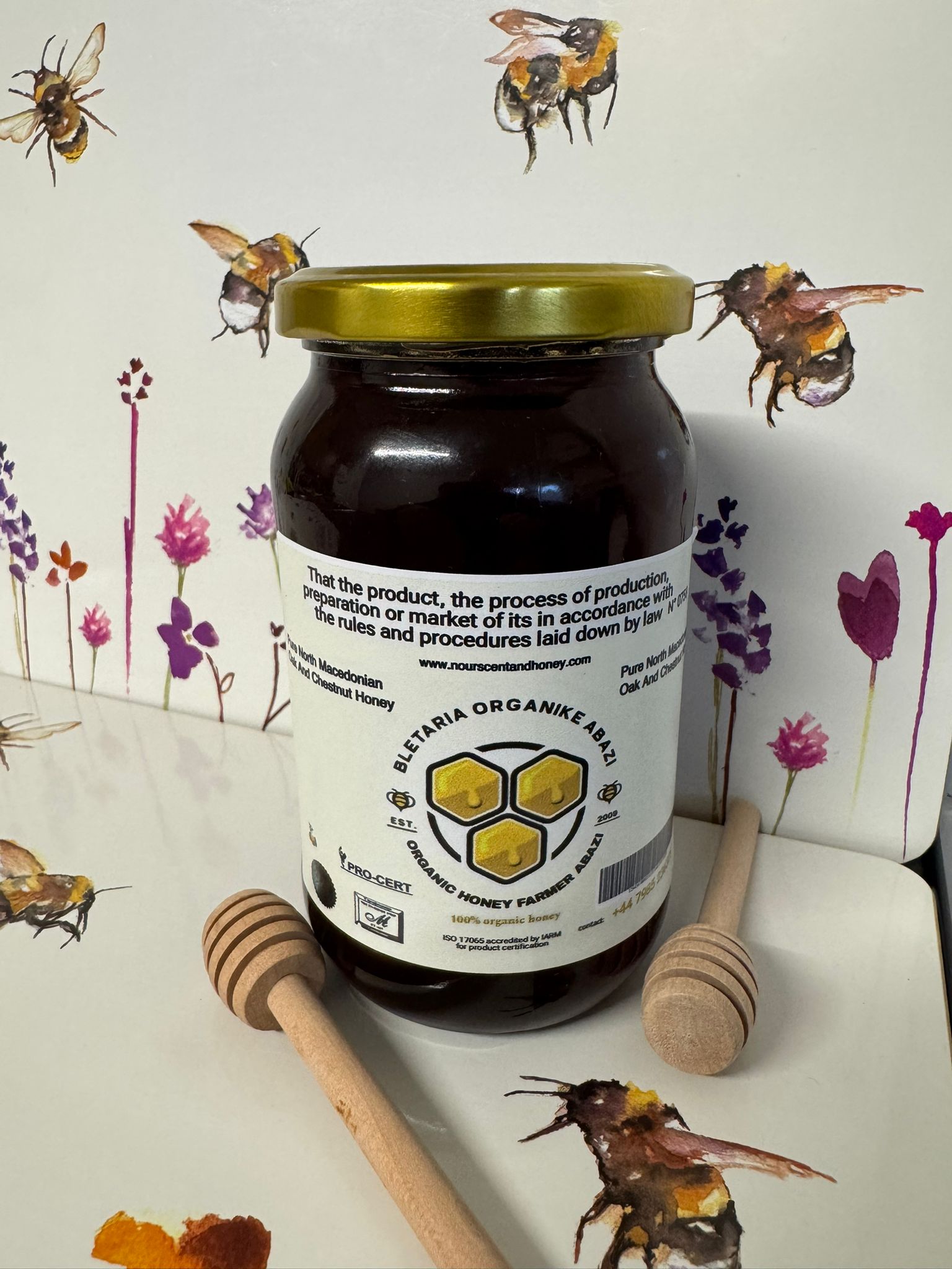 Pure North Macedonian Oak and Chestnut Honey