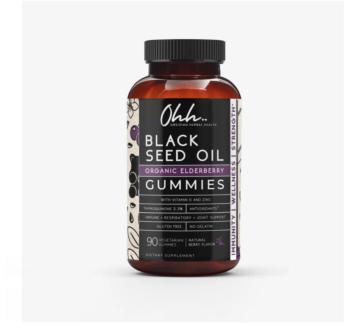 Organic Black Seed Oil and Elderberry Gummies